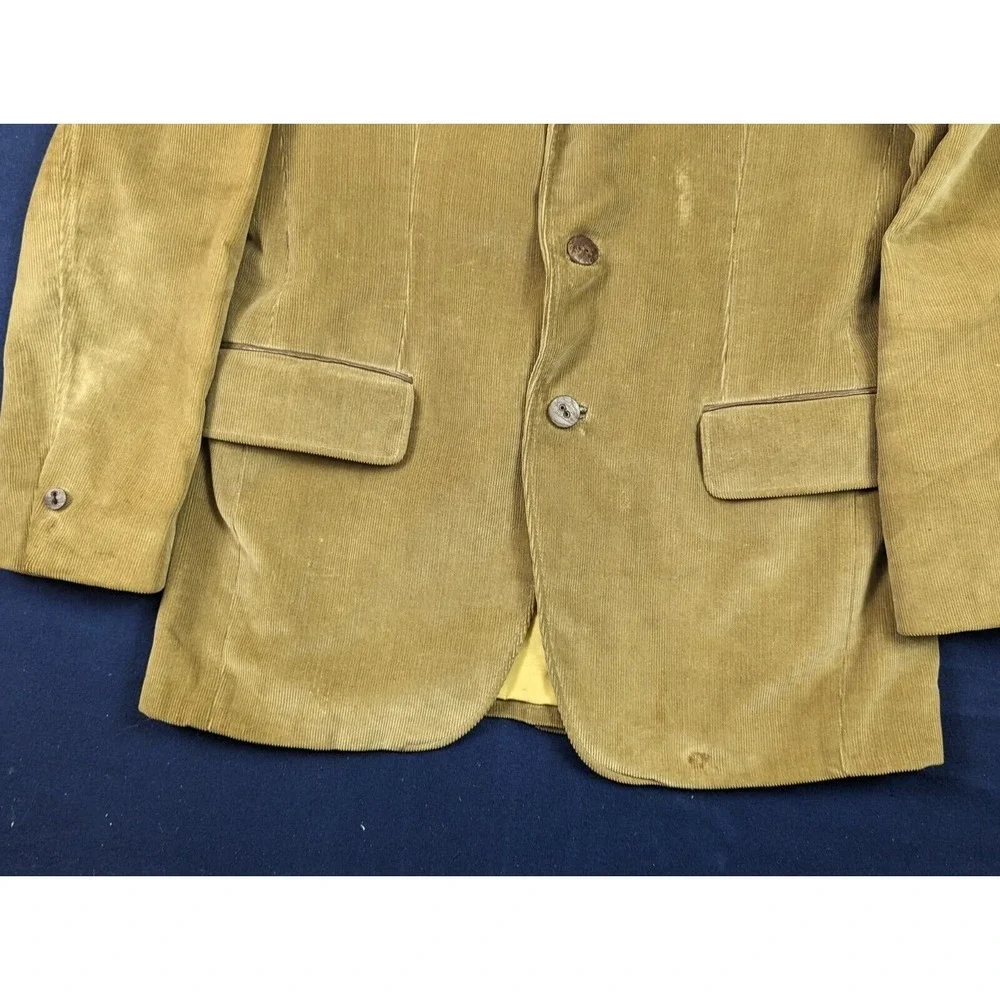 Vintage Cortefiel Jacket Mens 39 Brown Corduroy Western Blazer Sport Coat Cowboy